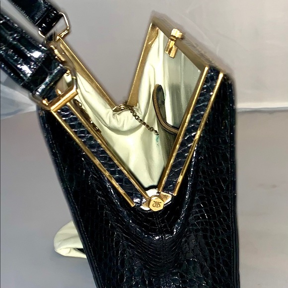Vintage ALLIGATOR I. Magnin Rendl Original Purse Pristine Handbag - Picture 4 of 16
